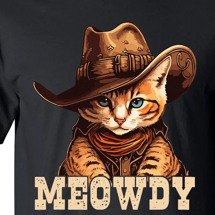 Cowboy Cat Meowdy Tall T-Shirt