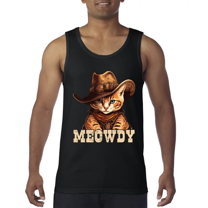 Cowboy Cat Meowdy Tank Top