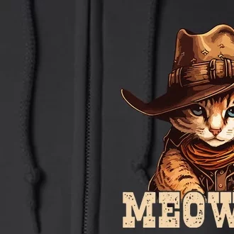 Cowboy Cat Meowdy Full Zip Hoodie