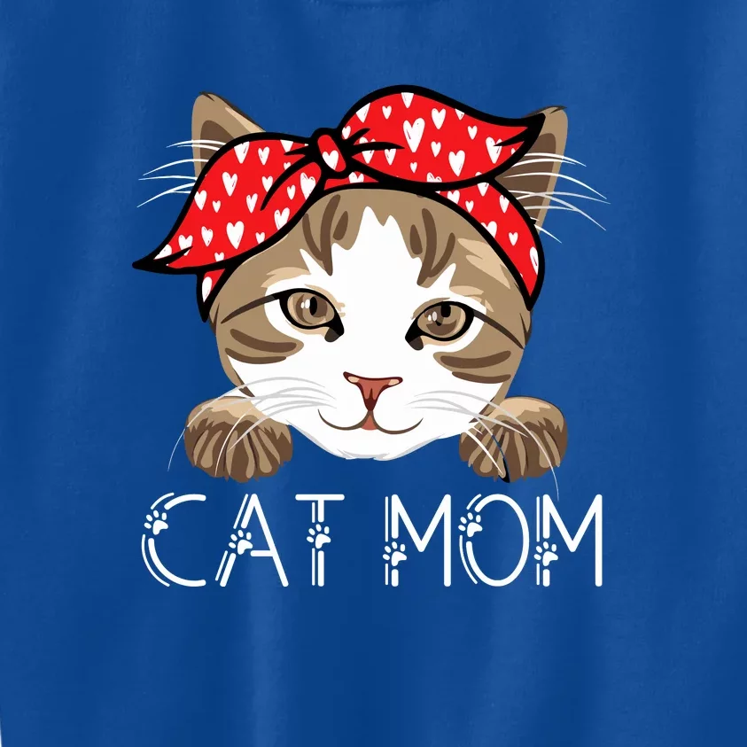 Cute Cat Mom Cat Lovers Mother's Day Kids Sweatshirt