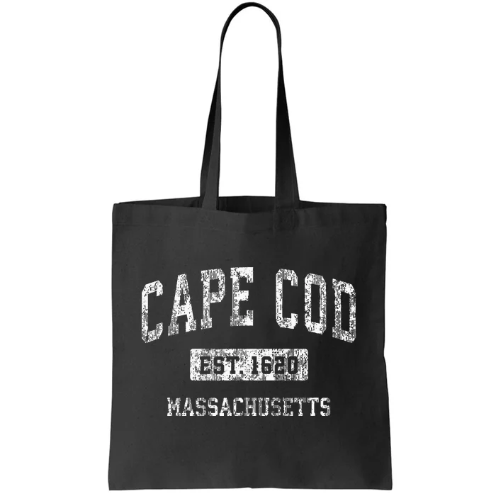 Cape Cod Massachusetts Ma Vintage Sports Established Tote Bag