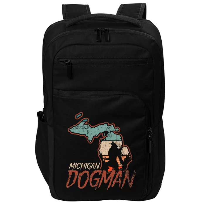 Cryptids Cryptozoology Monsters State of Michigan Dogman Impact Tech Backpack