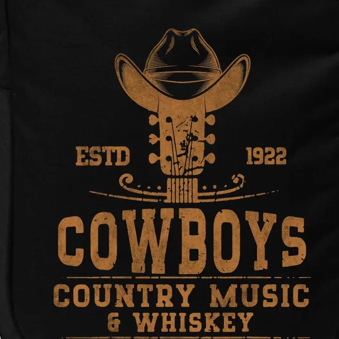 Cowboy Country Music And Whiskey Rodeo Day Whiskey Impact Tech Backpack