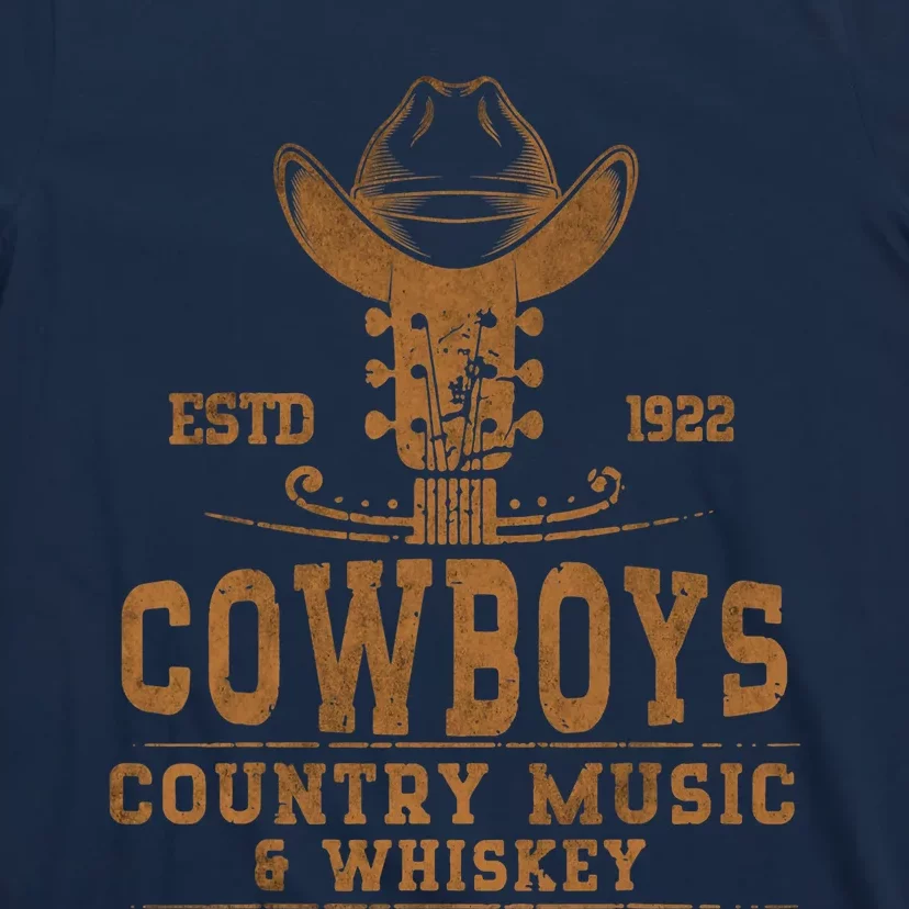 Cowboy Country Music And Whiskey Rodeo Day Whiskey T-Shirt