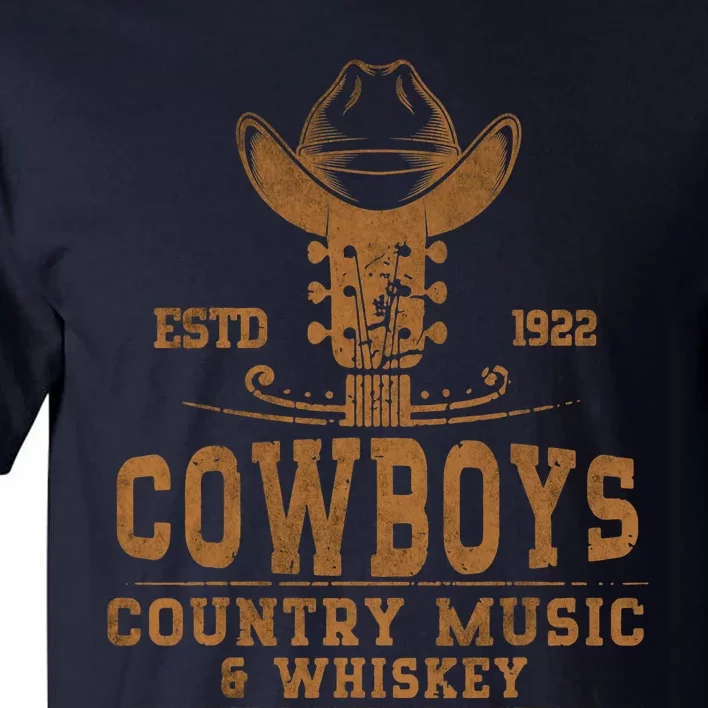 Cowboy Country Music And Whiskey Rodeo Day Whiskey Tall T-Shirt