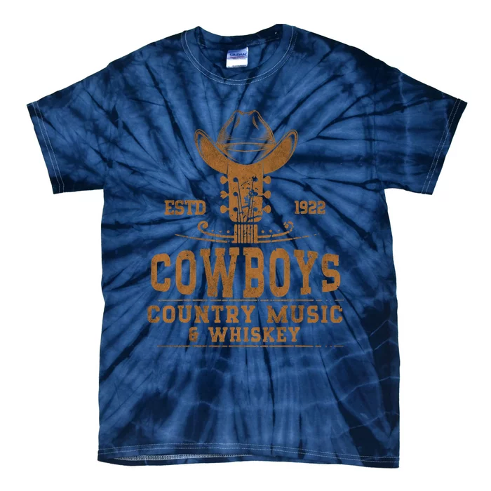 Cowboy Country Music And Whiskey Rodeo Day Whiskey Tie-Dye T-Shirt