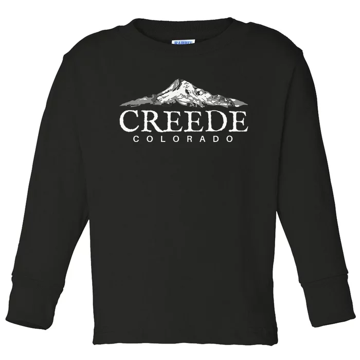 Creede Colorado  Mountain Town Creede Toddler Long Sleeve Shirt