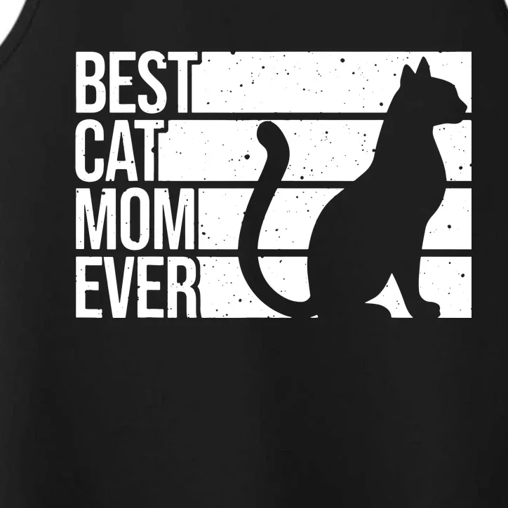 Cute Cat Mom Art For Women Girl Cat Pet Animal Kitten Lovers Performance Tank