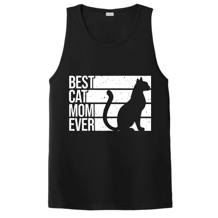 Cute Cat Mom Art For Women Girl Cat Pet Animal Kitten Lovers Performance Tank