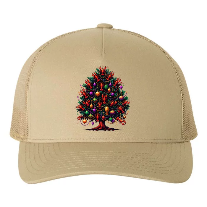 Crawfish Crayfish Mardi Gras Tree New Orleans Festival Yupoong Adult 5-Panel Trucker Hat