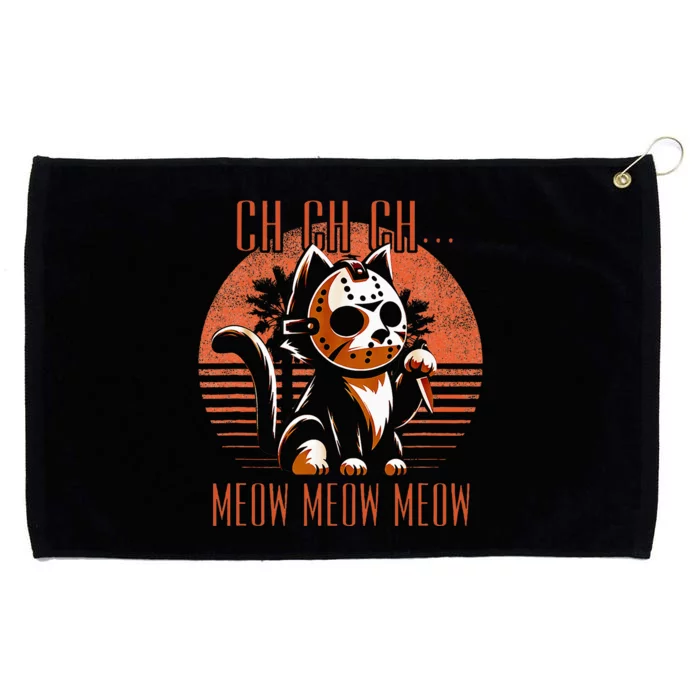 Ch Ch Meow Meow Meow Funny Animal Horror Movie Cute Kitten Grommeted Golf Towel