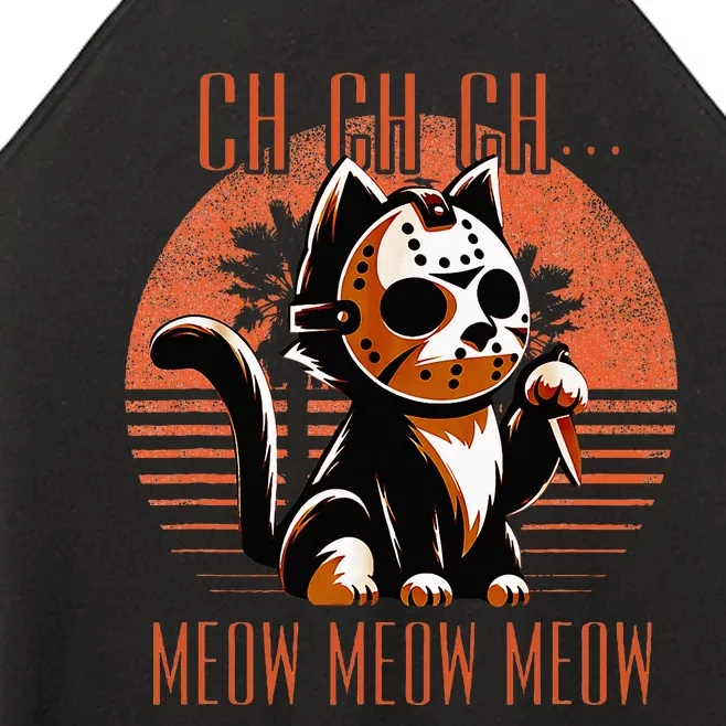 Ch Ch Meow Meow Meow Funny Animal Horror Movie Cute Kitten Women’s Perfect Tri Rocker Tank