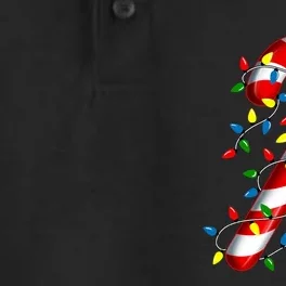 Candy Cane Merry And Bright Christmas Lights Candy Costume Dry Zone Grid Performance Polo