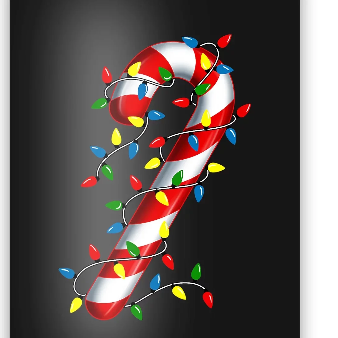 Candy Cane Merry And Bright Christmas Lights Candy Costume Poster