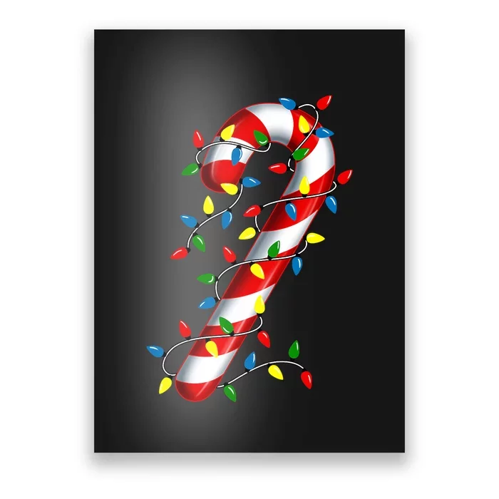 Candy Cane Merry And Bright Christmas Lights Candy Costume Poster