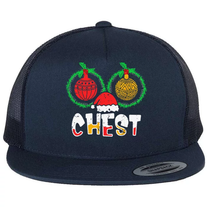 Couples Christmas Matching Christmas Chestnut Flat Bill Trucker Hat