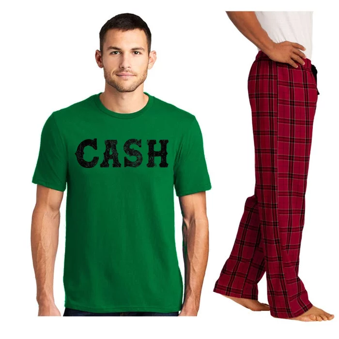 Cash Country Music Lovers Outlaw Vintage Retro Distressed Pajama Set