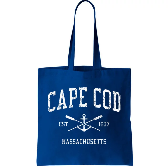 Cape Cod Ma Vintage Crossed Oars Sports Tote Bag