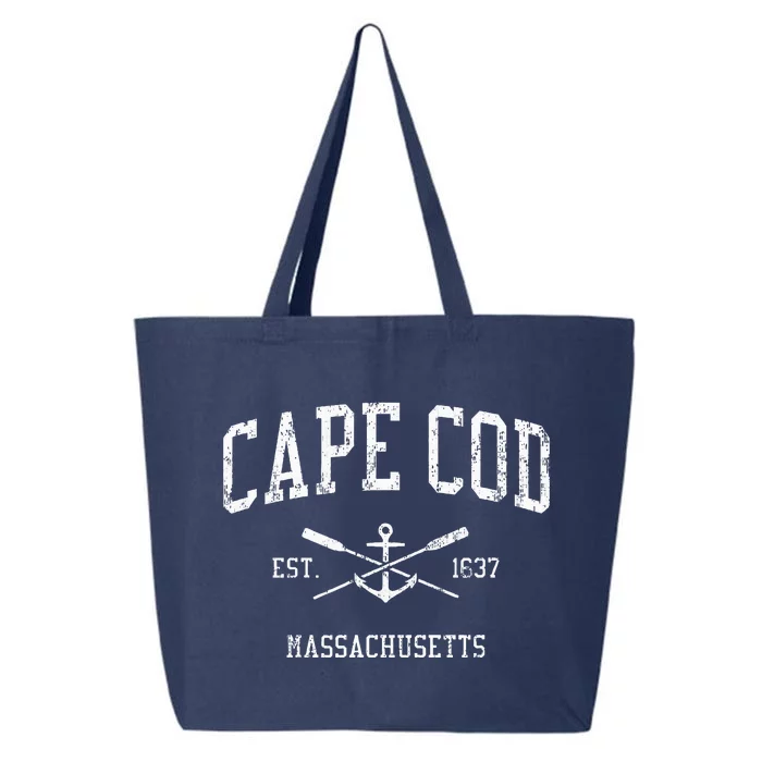 Cape Cod Ma Vintage Crossed Oars Sports 25L Jumbo Tote