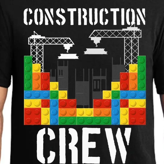 Construction Crew Master Builder Bricklayer Building Blocks Pajama Set