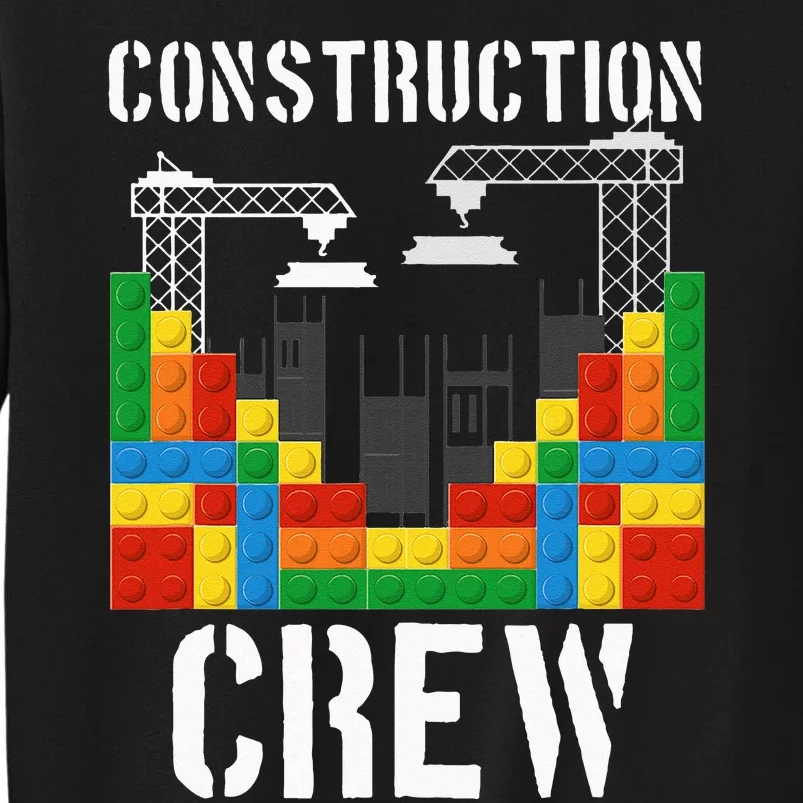 Construction Crew Master Builder Bricklayer Building Blocks Tall Sweatshirt