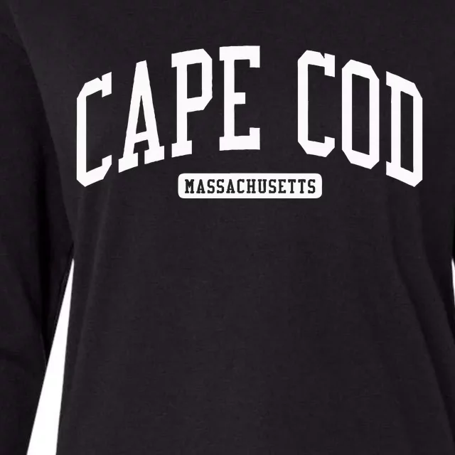 Cape Cod Massachusetts Ma College University Style Womens Cotton Relaxed Long Sleeve T-Shirt