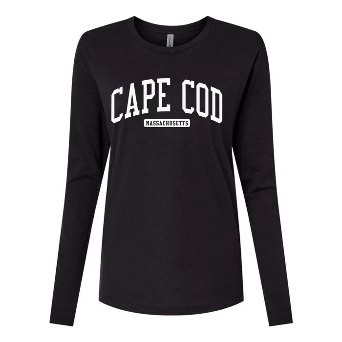 Cape Cod Massachusetts Ma College University Style Womens Cotton Relaxed Long Sleeve T-Shirt