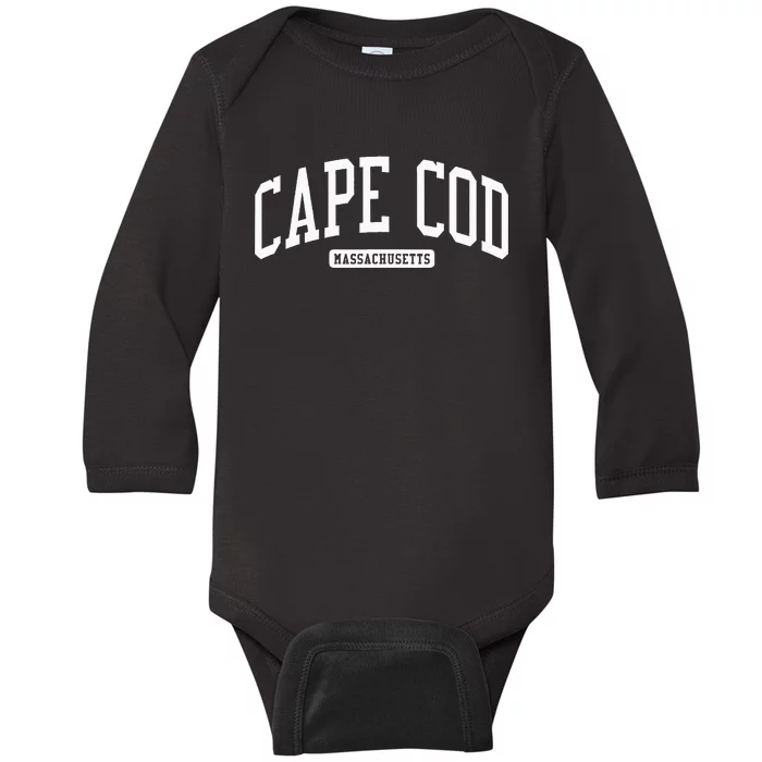 Cape Cod Massachusetts Ma College University Style Baby Long Sleeve Bodysuit