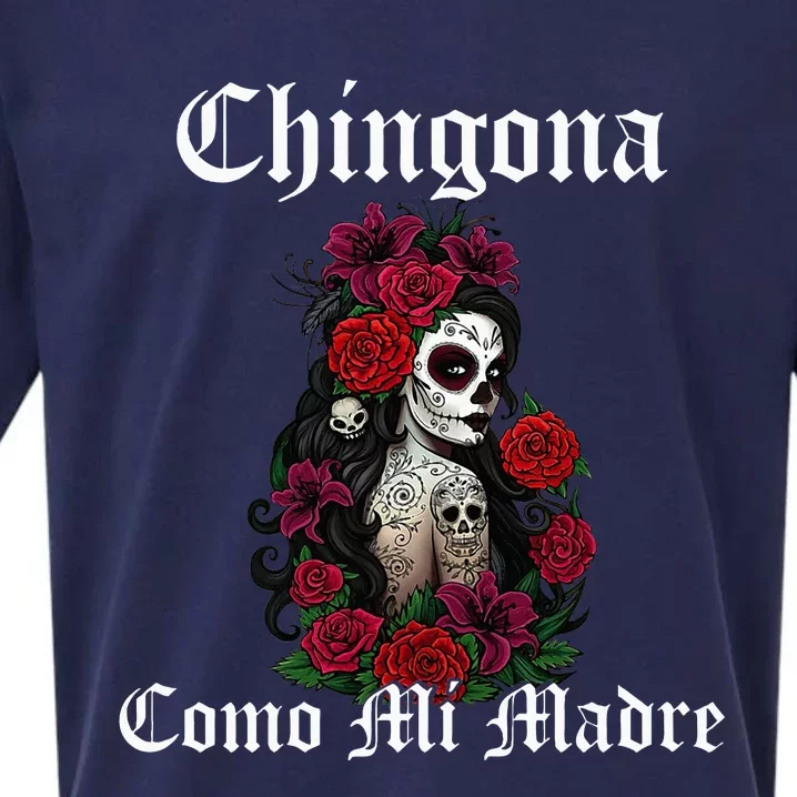 Chingona Como Mi Madre Latina Mexican Sueded Cloud Jersey T-Shirt