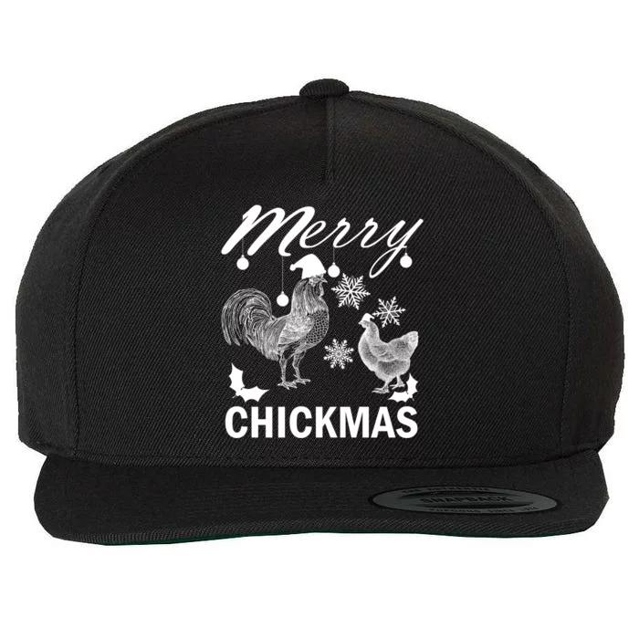 Chicken Christmas Merry Chickmas Santa Claus Hat Funny Xmas Gift Wool Snapback Cap