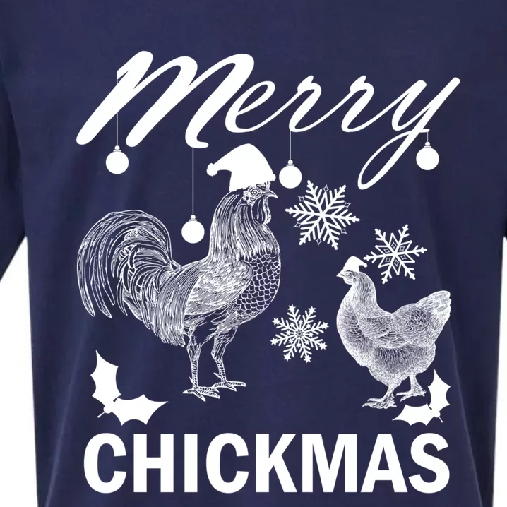 Chicken Christmas Merry Chickmas Santa Claus Hat Funny Xmas Gift Sueded Cloud Jersey T-Shirt