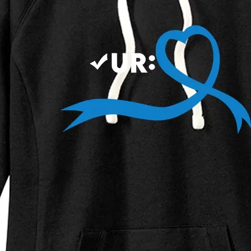 Colon Cancer Month Check Your Colon Colonoscopy Women's Fleece Hoodie