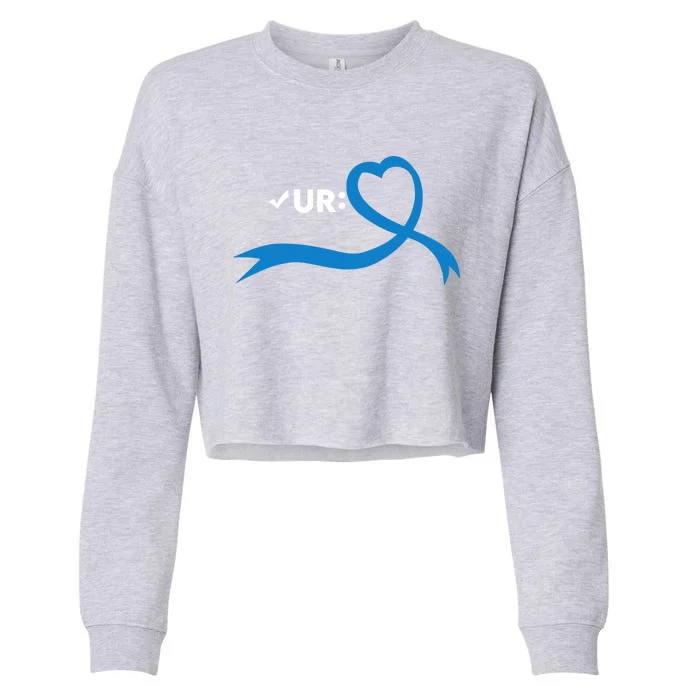 Colon Cancer Month Check Your Colon Colonoscopy Cropped Pullover Crew