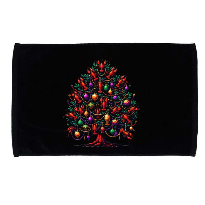 Crawfish Crayfish Mardi Gras Tree New Orleans Festival Microfiber Hand Towel