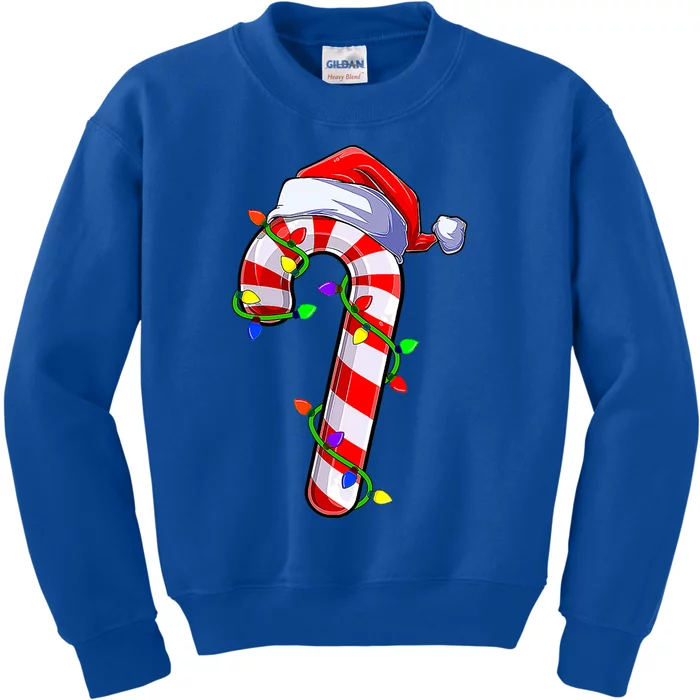 Candy Cane Merry And Bright Red And White Candy Christmas Gift Kids Sweatshirt