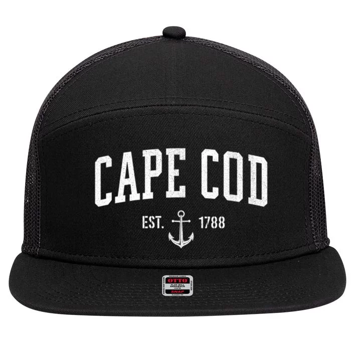 Cape Cod Massachusetts 1788 Sweater Meaningful Gift Men Women Gift 7 Panel Mesh Trucker Snapback Hat