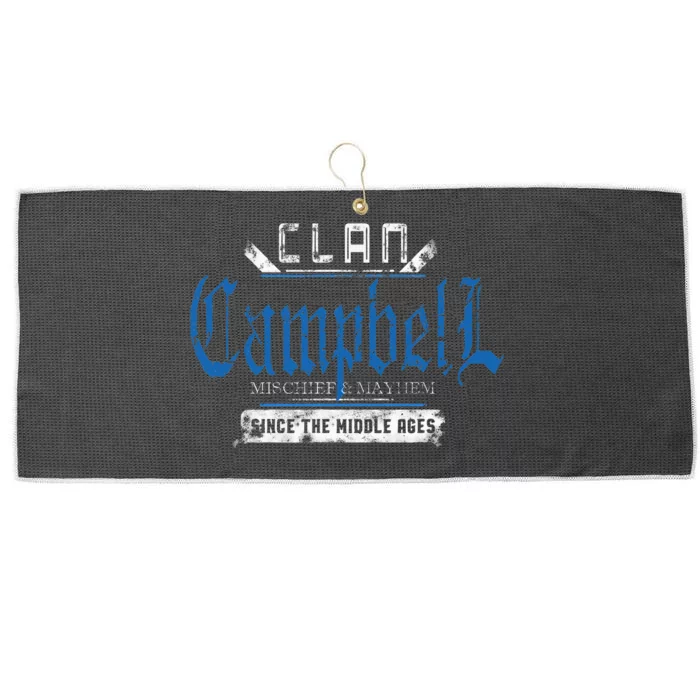 Clan Campbell Mischief And Mayhem Since The Middle Ages Large Microfiber Waffle Golf Towel