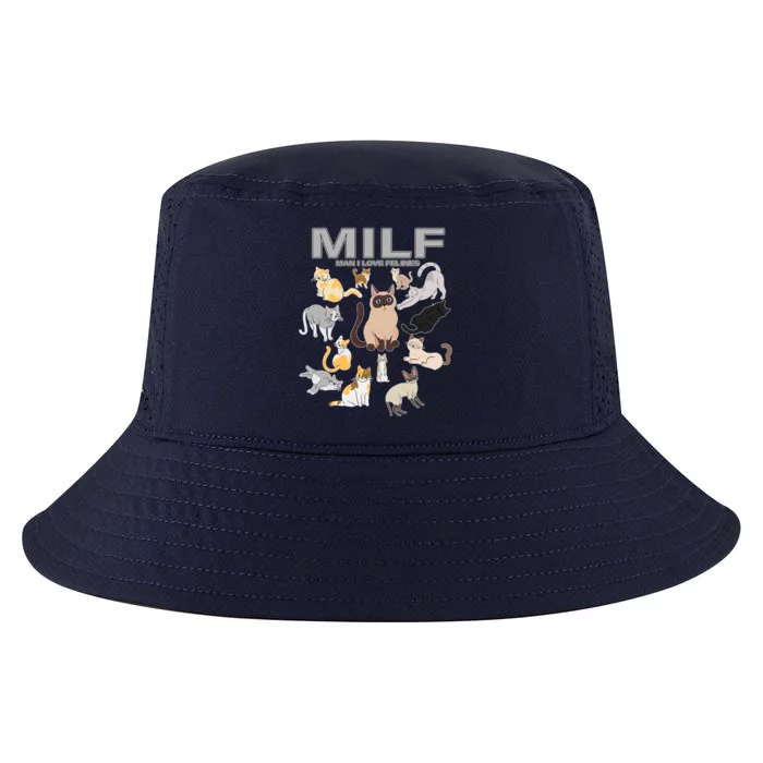 Cute Cats MILF Man I Love Felines Cool Comfort Performance Bucket Hat