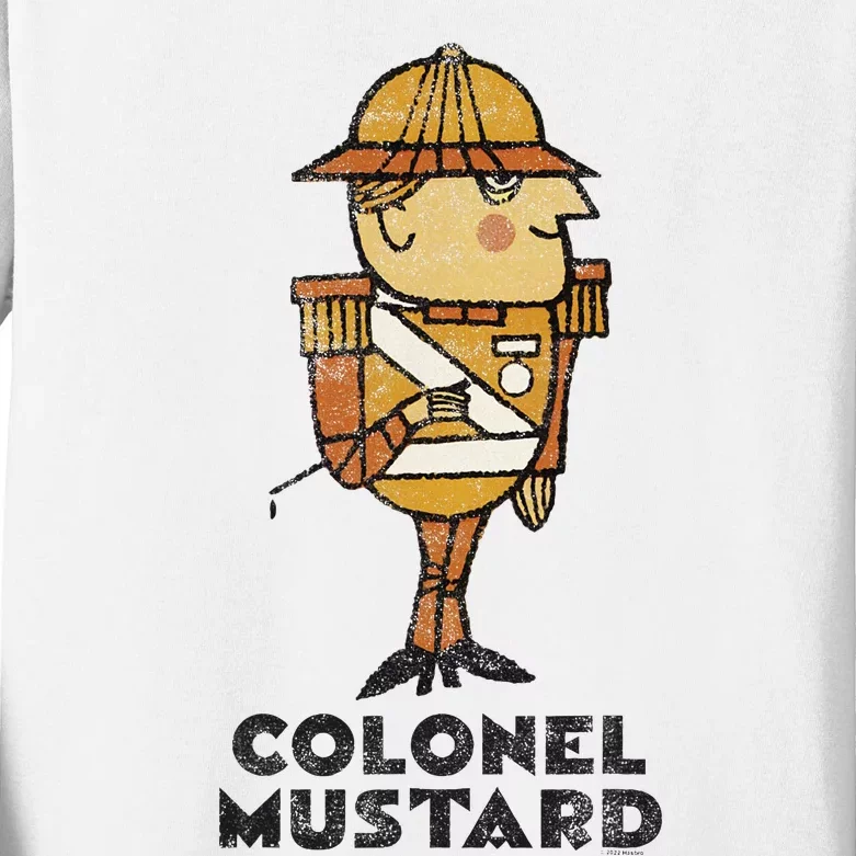 Clue Colonel Mustard Retro Poster Kids Long Sleeve Shirt