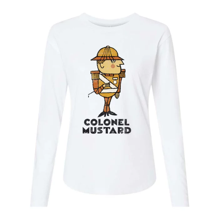 Clue Colonel Mustard Retro Poster Womens Cotton Relaxed Long Sleeve T-Shirt