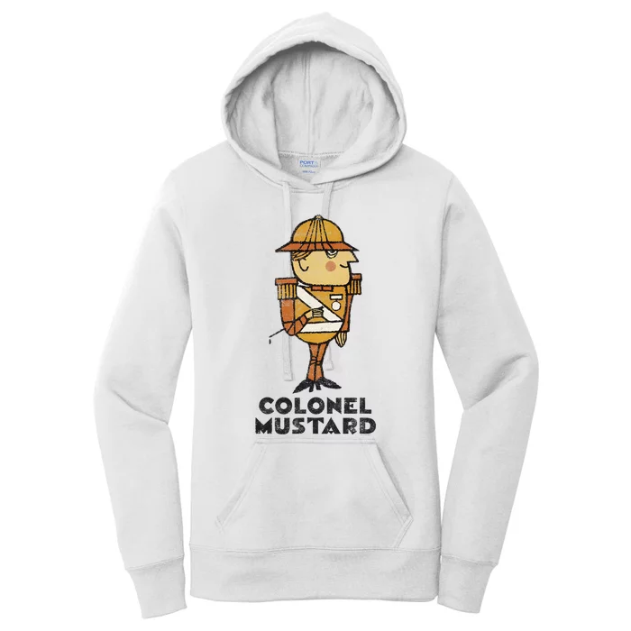 Clue Colonel Mustard Retro Poster Women's Pullover Hoodie