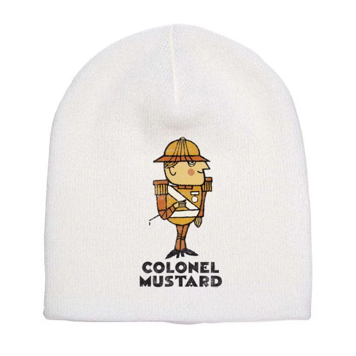 Clue Colonel Mustard Retro Poster Short Acrylic Beanie