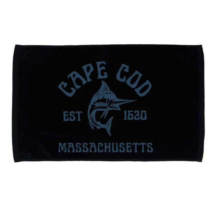 Cape Cod Massachusetts Fishing Marlin Fish Beach Boating Meaningful Gift Microfiber Hand Towel