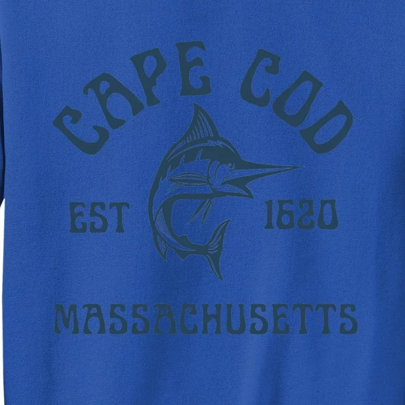 Cape Cod Massachusetts Fishing Marlin Fish Beach Boating Meaningful Gift Tall Sweatshirt