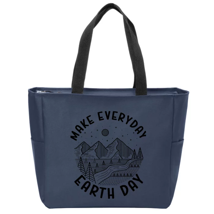 Climate Change Make Everyday Earth Day Save The Planet Zip Tote Bag