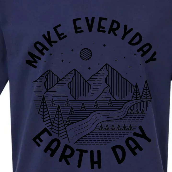 Climate Change Make Everyday Earth Day Save The Planet Sueded Cloud Jersey T-Shirt