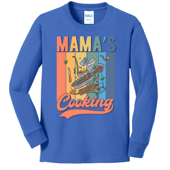 Culinary Cooking Mom Gift Mamas Cooking Gift Kids Long Sleeve Shirt