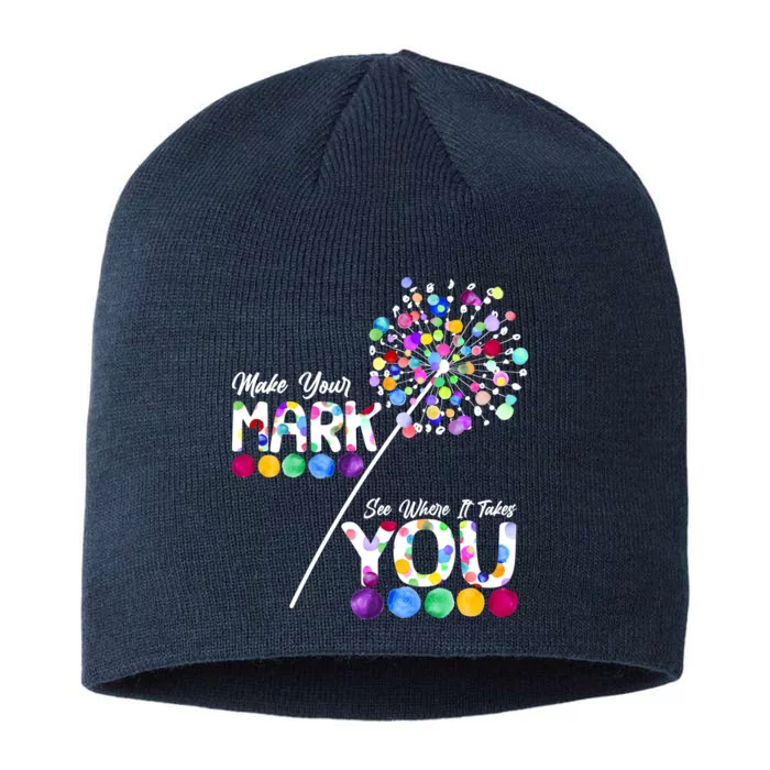 Cute Colorful Make Your Mark See Where It Takes You International Dot Day 8 1/2in Sustainable Knit Beanie