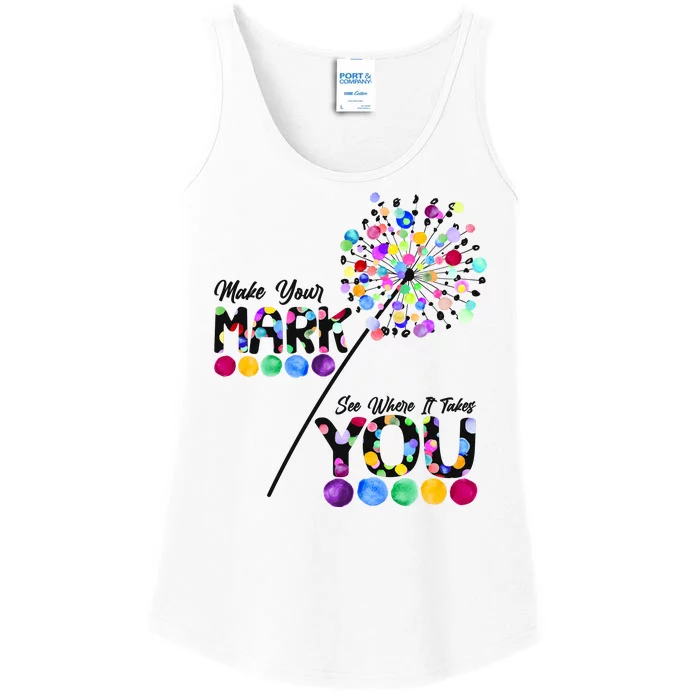 Cute Colorful Make Your Mark See Where It Takes You International Dot Day Ladies Essential Tank