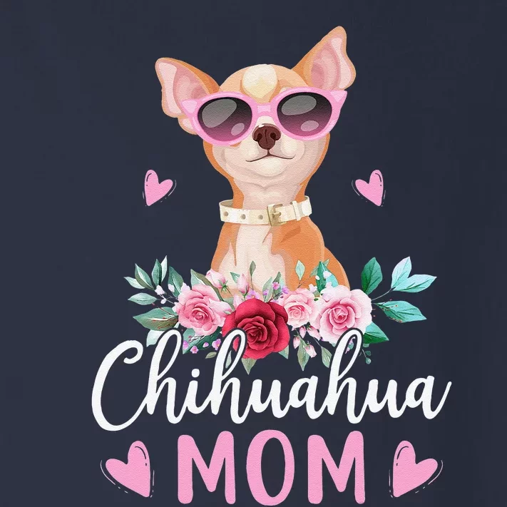 Cute Chihuahua Mom Sunglasses Flower For Chihuahua Owner Toddler Long Sleeve Shirt